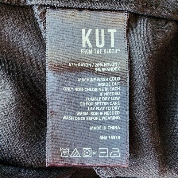 Kut From The Kloth Trouser Skinny Black Dress Dress Pants Womens 14S Short - Picture 7 of 8